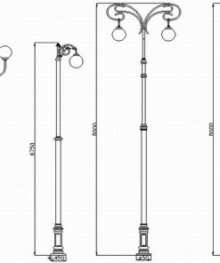 UPSS Botosani stalpi de iluminat tip H